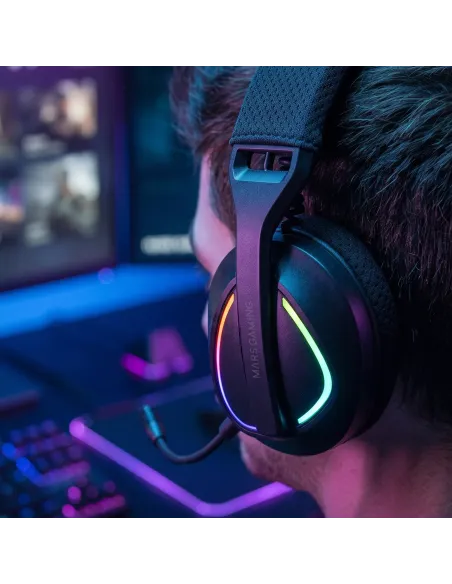 Mars Gaming MHWQUASAR auricular y casco Auriculares Inalámbrico Diadema Juego USB Type-C   USB Type-A Bluetooth Negro