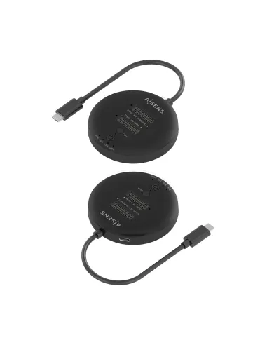 AISENS Estacion De Docking De Doble Bahia NVME a USB 3.2 Gen2x2, Clone, Negro