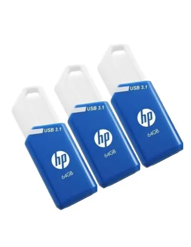 Pack de 3 memorias usb 3.1 hp x755w 64gb