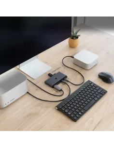 Nanocable Switch Conmutador KVM 2x USB-C a 3xUSB-A+2xPD+HDMI+DP+Audio 2