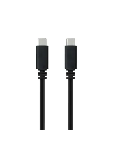 Nanocable Cable USB 2.0 3A, tipo USB-C M-USB-C M, Negro, 1.5 m