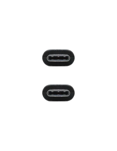 Nanocable Cable USB 2.0 3A, tipo USB-C M-USB-C M, Negro, 1.5 m