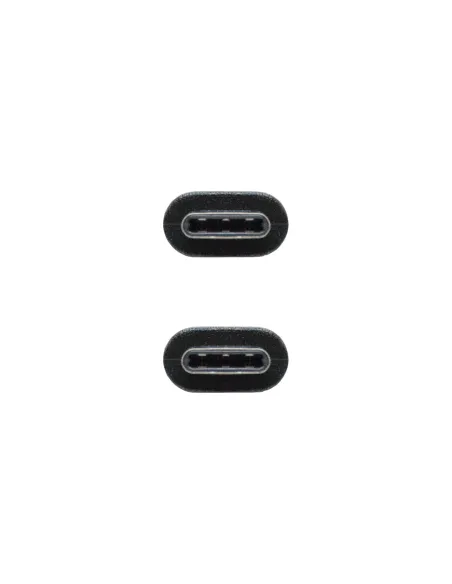 Nanocable Cable USB 2.0 3A, tipo USB-C M-USB-C M, Negro, 1.5 m