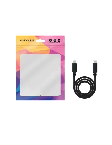 Nanocable Cable USB 2.0 3A, tipo USB-C M-USB-C M, Negro, 1.5 m