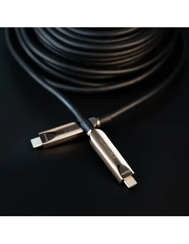 Nanocable Cable USB 3.2 Gen2x1 AOC, 60W 3A PD 10Gbps 8K@60Hz, USB-C M M, 5m, Negro
