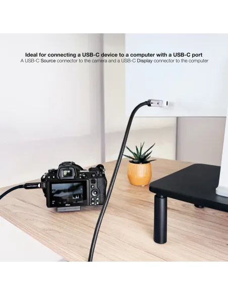 Nanocable Cable USB 3.2 Gen2x1 AOC, 60W 3A PD 10Gbps 8K@60Hz, USB-C M M, 10m, Negro