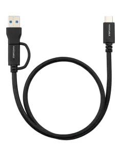 Nanocable 10.01.4800 cable USB USB 3.2 Gen 2 (3.1 Gen 2) 0,5 m USB A USB C USB C 10 Gbit s 60 W Negro 2