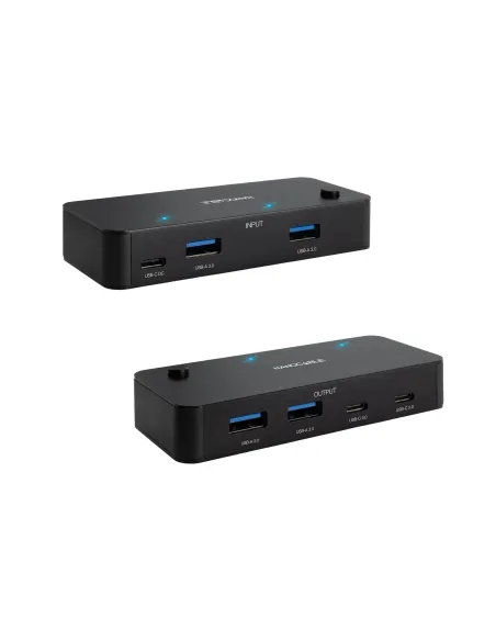 Nanocable Switch Conmutador 2x USB 3.0 a 2xUSB-A 3.0 + 2x USB-C 3.0