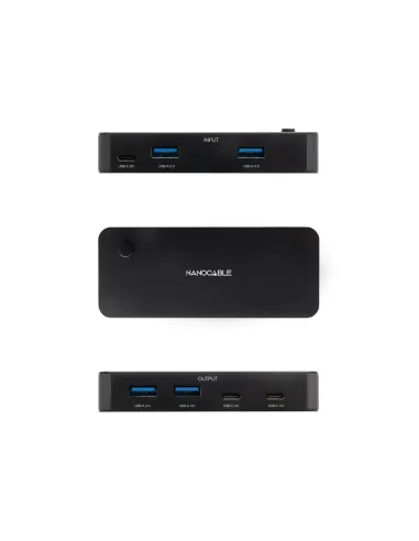 Nanocable Switch Conmutador 2x USB 3.0 a 2xUSB-A 3.0 + 2x USB-C 3.0