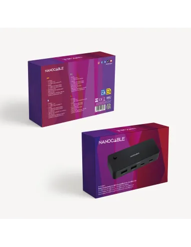 Nanocable Switch Conmutador 2x USB 3.0 a 2xUSB-A 3.0 + 2x USB-C 3.0