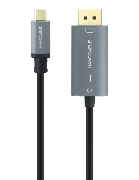Nanocable 10.15.5022 adaptador de cable de vídeo 2 m USB Tipo C DisplayPort Negro