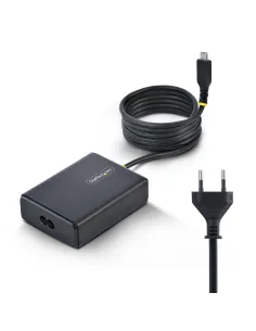 StarTech.com Cargador USB-C para Portátil con Cable Tipo C Integrado de 1,5m - Bloque Cargador Tipo C para MacBook Pro, Dell