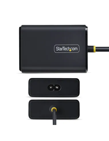 StarTech.com Cargador USB-C para Portátil con Cable Tipo C Integrado de 1,5m - Bloque Cargador Tipo C para MacBook Pro, Dell