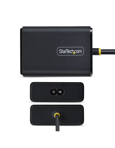StarTech.com Cargador USB-C para Portátil con Cable Tipo C Integrado de 1,5m - Bloque Cargador Tipo C para MacBook Pro, Dell
