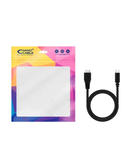 Nanocable 10.01.1201-BK cable USB USB 3.2 Gen 1 (3.1 Gen 1) 1 m USB C Micro-USB B 5 Gbit s Negro