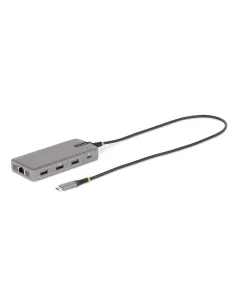 StarTech.com Adaptador Multipuertos USB-C para 3 Monitores - 4K 60Hz Doble + HDMI y DisplayPort 4K 30Hz - Hub USB de 3 Puertos