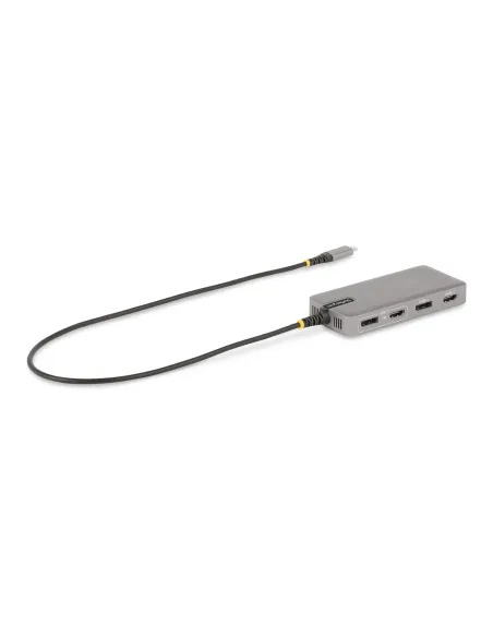 StarTech.com Adaptador Multipuertos USB-C para 3 Monitores - 4K 60Hz Doble + HDMI y DisplayPort 4K 30Hz - Hub USB de 3 Puertos