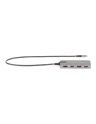 StarTech.com Adaptador Multipuertos USB-C para 3 Monitores - 4K 60Hz Doble + HDMI y DisplayPort 4K 30Hz - Hub USB de 3 Puertos