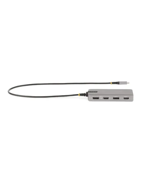 StarTech.com Adaptador Multipuertos USB-C para 3 Monitores - 4K 60Hz Doble + HDMI y DisplayPort 4K 30Hz - Hub USB de 3 Puertos