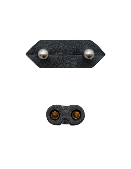 Nanocable Cable de Alimentación con forma 8, CEE7 16 M – C7 H, Negro, 2m