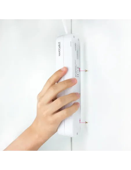 Nanocable Regleta de Enchufes con 3 Tomas, 1.4 m, Blanco