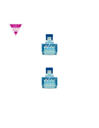 Nanocable Cable de Red Cat.7 600MHZ LSZH SFTP PIMF AWG26, Azul, 25 cm