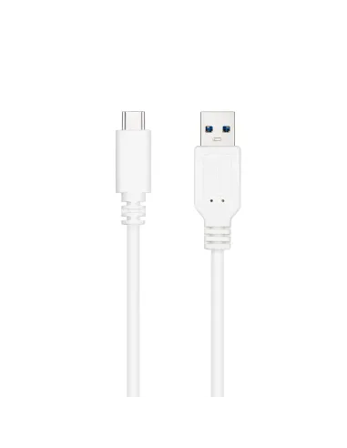 Nanocable Cable USB 3.1, Gen2 10 Gbps 3A, tipo USB-C M-A M, Blanco, 0.5 m
