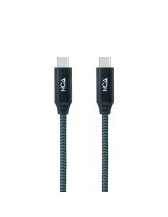 Nanocable Cable USB 3.2 Gen2x2 20Gbps 5A 100W 4K 60Hz USB-C M-USB-C M, Gris Negro, 1.5 m 2
