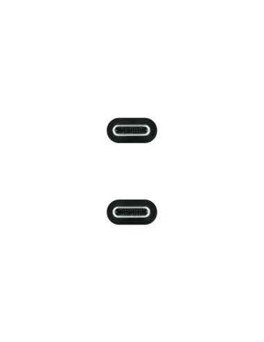 Nanocable Cable USB 3.2 Gen2x2 20Gbps 5A 100W 4K 60Hz USB-C M-USB-C M, Gris Negro, 1.5 m