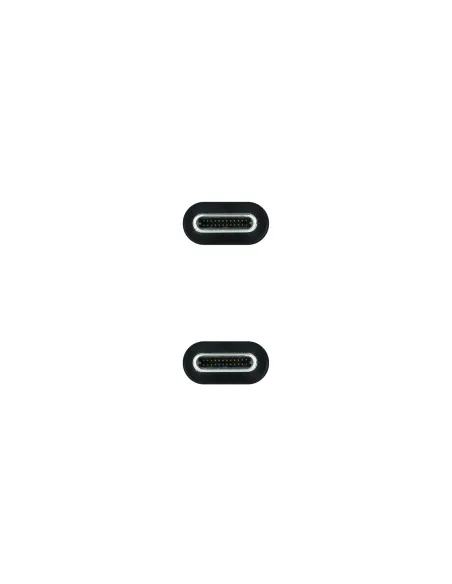 Nanocable Cable USB 3.2 Gen2x2 20Gbps 5A 100W 4K 60Hz USB-C M-USB-C M, Gris Negro, 1.5 m