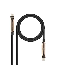 Nanocable Cable USB 3.2 Gen2x1 AOC, 60W 3A PD 10Gbps 8K@60Hz, USB-C M M, 15m, Negro