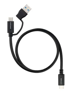 Nanocable 10.01.4801 cable USB USB 3.2 Gen 2 (3.1 Gen 2) 1 m USB A USB C USB C 10 Gbit s 60 W Negro