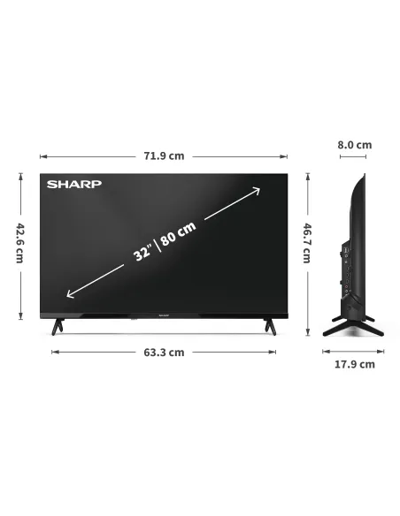 Sharp 32HA1205E Televisor 81,3 cm (32") HD