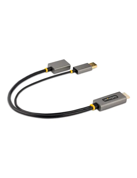 StarTech.com Cable 30cm Adaptador HDMI a DisplayPort - Activo - 4K 60Hz - Conversor HDMI 2.0 a DP 1.2 - HDR - Alimentado por el