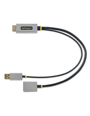 StarTech.com Cable 30cm Adaptador HDMI a DisplayPort - Activo - 4K 60Hz - Conversor HDMI 2.0 a DP 1.2 - HDR - Alimentado por el
