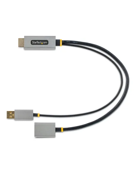 StarTech.com Cable 30cm Adaptador HDMI a DisplayPort - Activo - 4K 60Hz - Conversor HDMI 2.0 a DP 1.2 - HDR - Alimentado por el