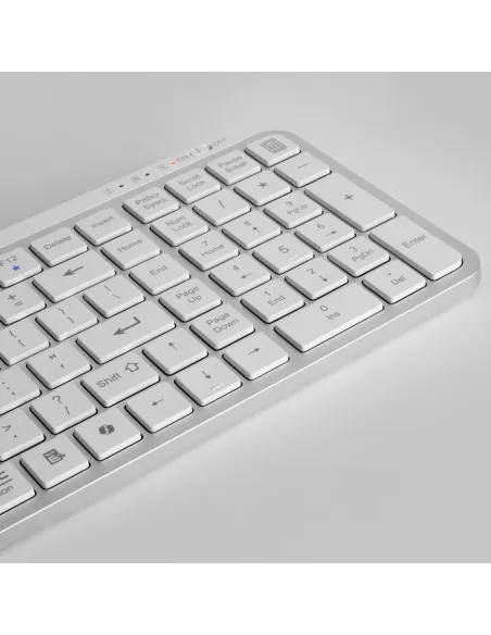 Mars Gaming MK-SILENKEYS teclado Universal RF Wireless + Bluetooth QWERTY Español Blanco