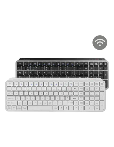 Mars Gaming MK-SILENKEYS teclado Universal RF Wireless + Bluetooth QWERTY Español Blanco