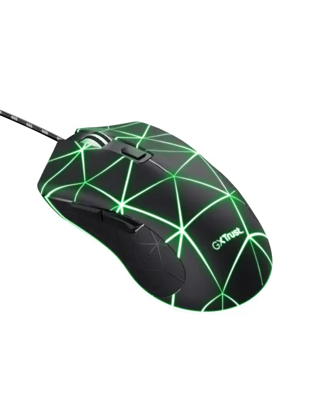 Trust GXT 133 Locx ratón Juego Mano derecha USB tipo A Óptico 4000 DPI