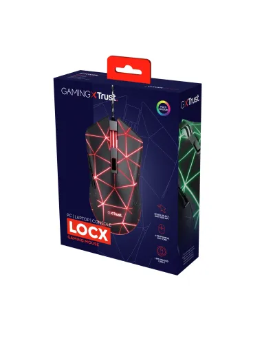 Trust GXT 133 Locx ratón Juego Mano derecha USB tipo A Óptico 4000 DPI