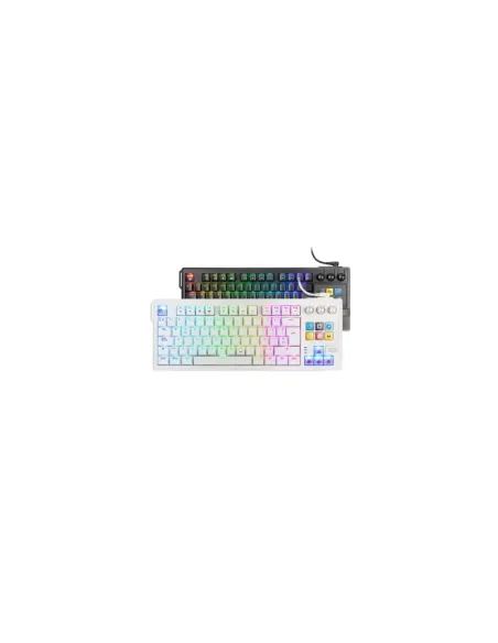 Teclado Gaming Mecánico Mars Gaming MK-MASTER/ Switch Rojo/ Blanco/ Incluye SmartDeck