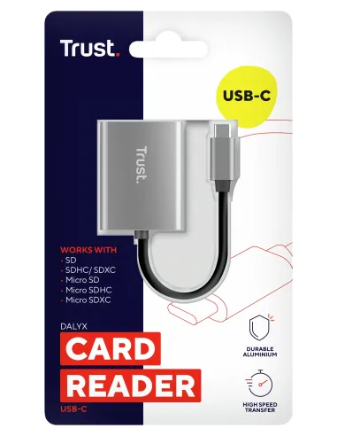 Trust 24136 lector de tarjeta USB 3.2 Gen 1 (3.1 Gen 1) Type-C Aluminio