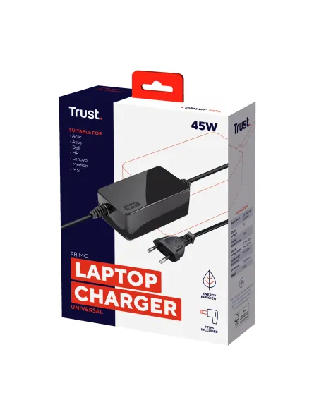 Trust Primo adaptador e inversor de corriente Interior 45 W Negro