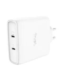 Trust Maxo Cargador GaN USB-C de 2 puertos de 100 W - Blanco
