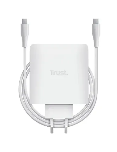 Trust Maxo Cargador GaN USB-C de 2 puertos de 100 W - Blanco
