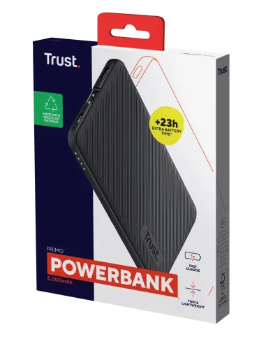 Trust Primo Ión de litio 5000 mAh Negro
