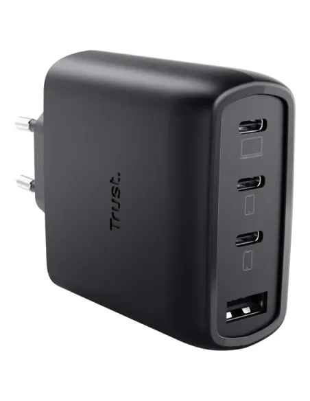 Trust Maxo 65W Universal Negro Corriente alterna Carga rápida Interior