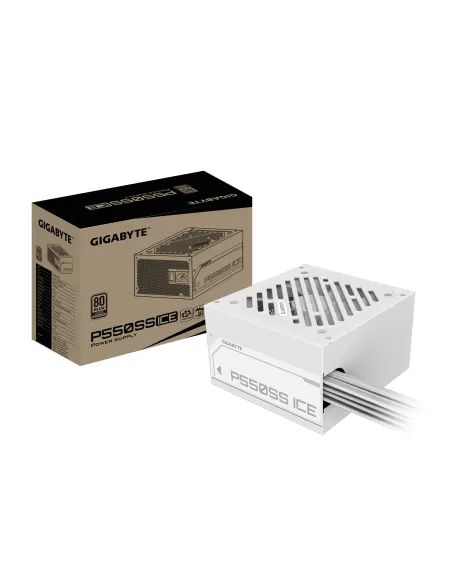 GIGABYTE P550SS ICE Fuente de Alimentación - PCIe 5.0, 80 PLUS Silver, Ventilador de 120 mm, Compatible con ATX 3.0, Enchufe EU