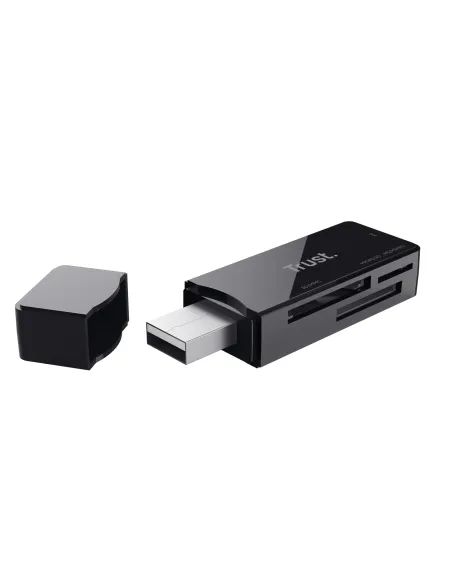 Trust NANGA lector de tarjeta USB 3.2 Gen 1 (3.1 Gen 1) Type-A Negro