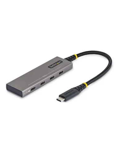 StarTech.com Hub USB-C de 4 Puertos - Ladrón Tipo C de 4 Puertos - PD de Carga de 100W - 10Gbps - 4x Puertos Tipo C - Aluminio